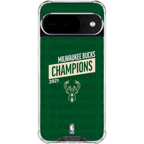 NBA Milwaukee Bucks 2021 Champions Google Pixel 10 Clear Case